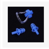 Adult childrens swimming equipment supplies silicone soft nose clip earplug set to prevent choking water