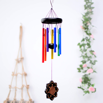 Color metal pipe music wind chimes 7 pipes wind chimes Lotus fall wind chimes hanging ornaments home accessories birthday gifts
