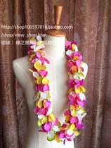  Hawaiian hula garland dance neck ring Performance accessories hawaii flower lei beach garland