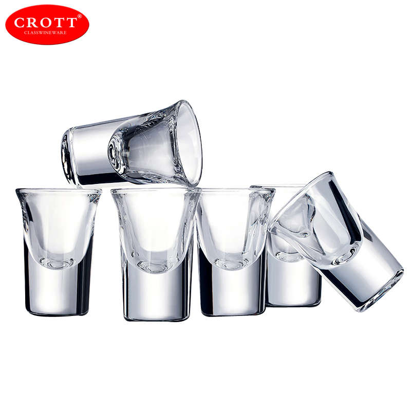 Thick-bottomed glass, crystal glass, liquor cup, spirits cup, small glass, wine set, coloured bullet Cup