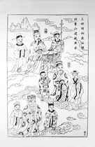 National Intangible Cultural Heritage Gift Jiapin Wuqiang Woodcut New Year Picture One Hua Xiaolang Full Picture Three Gods