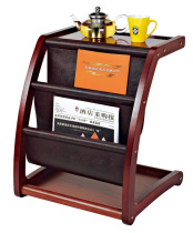 Solid Wood newspaper rack simple modern magazine rack floor landing newspaper rack European newspaper rack living room storage rack storage rack