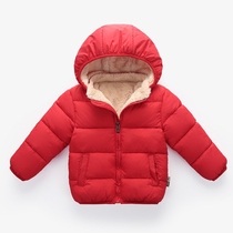  New childrens plus velvet cotton coat Girls down cotton clothing Boys quilted jacket baby baby thickened warm childrens clothing jacket