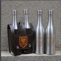 Stainless steel wine bottle double bottle Russian wine bottle 2kg boutique two 1kg each 0 5kg