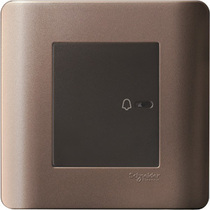 Schneider switch socket switch panel Schneider tap series style Brown flat Press doorbell switch