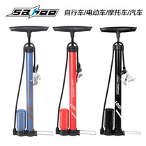 SAHOO bicycle floor pump household high pressure mountain electric car pump with barometer