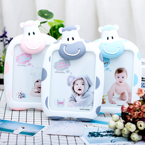 7 inch cartoon baby creative cow photo frame table photo frame student 6 cute cartoon wall painting frame childrens ornaments