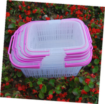 1-12 Jin direct plastic fruit basket strawberry Orchard portable basket Bayberry basket grape square picking basket