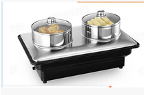 Dining stove double-headed steamer commercial pastry hearth self-service tableware soup plate with soup bucket