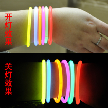Fluorescent Stick Hand Ring Singing Gathering Gala Events Annual Meeting Wedding Celebration Table White Disposable Seven Color Silver Luminous Stick