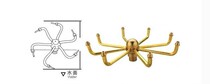 All copper crab claw nozzle Water windmill rotary nozzle Waterscape landscape fountain nozzle