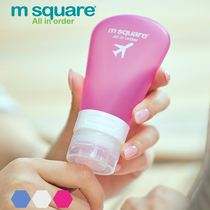 m square travel silicone sub-bottle portable set Shampoo shower gel empty extrusion bottle send label stickers