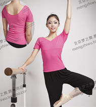 Gold Seller Dream Dance Dance Practice Body Clothing Yoga Clothing Short Sleeve Front Cross Folk Dance Top