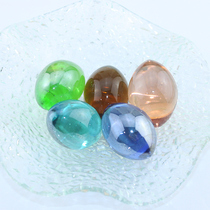 Tie-dye Diy learning materials package Special shaped beads for tie-dye method Oval glass beads 2x3cm5 grains