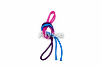 Alyssa professional art gymnastics rope Advanced Hemp multicolor-blue peach pink purple