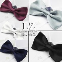 Lingzhi dance high quality mens national standard dance black bow tie tie tie modern dance special solid color butterfly bow tie