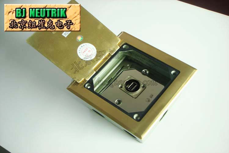 Hidden lift flip RDC-120 all-copper plug-in USB socket stainless steel 86 panel