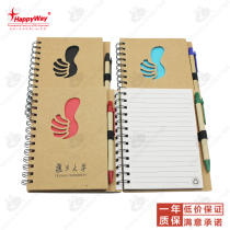 Thumbs up with pen eco-friendly coil This custom Inlogo print logo notepad Ad-code print
