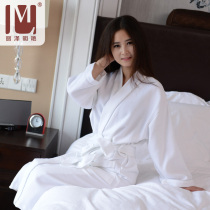 Bathrobe cotton cotton waffle bathrobe men and women couple pajamas nightgown steamed SPA beauty wear thin
