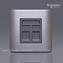 Schneider wins the e8000 four-line telephone and super-five eight-line information socket (silver gray)