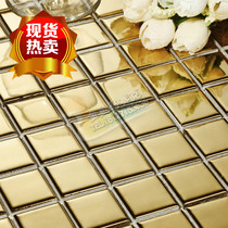 Ceramic plating mosaic bright shop decoration gold silver toilet tile KTV background wall brick building materials