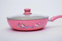 New large caliber KT wok kitty non-stick wok 28cm fry pot gas stove induction cooker Universal