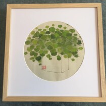 "Bronze money grass" old tree painting sketch primary color rice paper copy has been mounted and can be hung directly