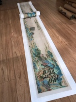 Qiu Ying Xunyang farewell picture long roll Qiu Ying green landscape original high-definition copy rice paper printing Lin Xi