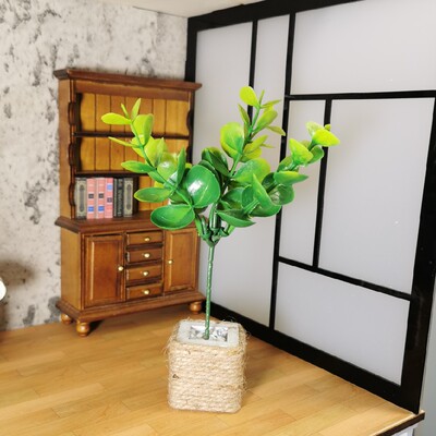 taobao agent Muzi baby house: 6 points, 8 points, 12 points BJD/OB11 baby house 3 points bookcase decorative ornament simulation plant potted plants