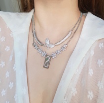 TUidely original design zircon flower snake metal shape necklace choker simple temperament female