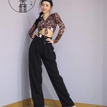 Pico dance clothing Yixin 041 suit pants black gray beige white apricot Latin dance modern pants