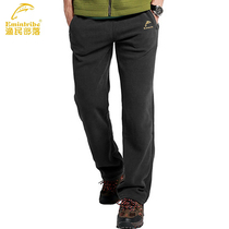 Fishermans tribe mens thick fleece pants outdoor sports pants warm and breathable quick-drying fleece autumn and winter trousers