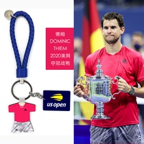Tim 2020 US Open first Crown shirt with tennis key chain lanyard pendant decoration DominicThiem