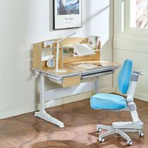 Childrens functional desk and chair Solid wood lifting table and chair Learning table Environmental protection and health writing table Multi-function computer table