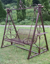 Outdoor swing chair courtyard rocking chair balcony hanging chair rattan chair indoor gazebo home leisure hanging basket roof double chair