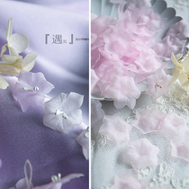 Three-dimensional eugen yarn dress petal accessories Handmade diy wedding bridal headdress flower daffodil baby clothing material