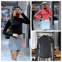 golf women slim slim slim slim zipper stand collar long sleeve T-shirt quick-drying breathable Sports golf Jersey Tennis