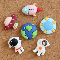 6 creative pushpins Spaceship Earth rocket UFO cute children cartoon photo wall cork board Press nail