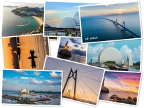 Zhuhai postcard photo wall 18 pieces