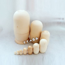 ten Layers White Germ Russian Set Dolls DIY Vegan ARBITRARY GRAFFITI BIRTHDAY GIFT Gift Wooden Toy Custom