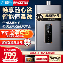 Wan Jiale Gas Water Heater Household Natural Gas 12-litre Variable Frequency Constant Temperature Shower Liquefied Gas Water Heater Gas