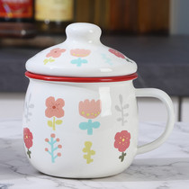 Oulis big belly enamel cup milk cup thickened enamel cup office water cup mug childrens cup water cup