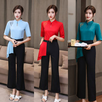 2021 new beauty salon Chinese work clothes SPA health club temperament work clothes Foot bath foot technician work clothes