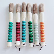 Foreign trade jade abacus bead features export brush to send foreign merchants to make money decoration beef bone brush feng shui ornaments