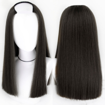  Tianmei wig u-shaped wig Female long straight hair Invisible and incognito U-shaped half headgear One-knife Qi long hair one-piece hair extension