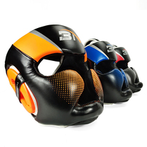 BN Sanda boxing helmet Full protective headgear Taekwondo head protector Adult protective gear Fighting childrens nose protector