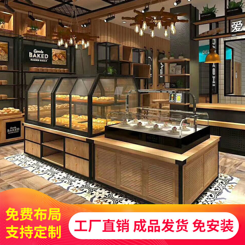 Bread cabinet bread display cabinet display shelf bakery island cabinet cake shop display cabinet bread rack
