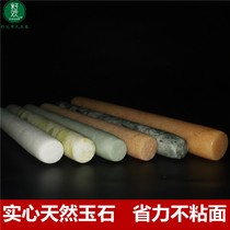 Natural Jade rolling pin for household dumpling skin special marble head health rolling pin labor saving solid non-stick noodles