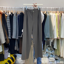 (5.8% off) Blazer Pants Spring 2022 New Korea Dongdaemun High-Rise Straight Leg Pants Smoke Tube Pants Grandma Pants