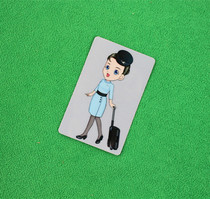  Xiamen Airlines Xiamen Airlines cartoon new uniform flight attendant bus card meal card stickers aviation stickers